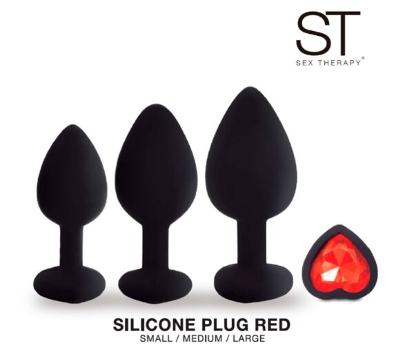 Kit Plug de silicona Corazón strass